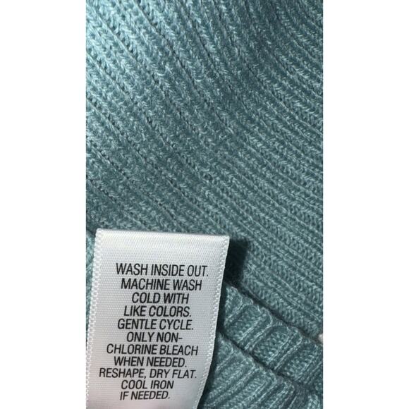 Croft & Barrow Teal Open Sweater - Women's Petite Medium - Picture 6 of 9